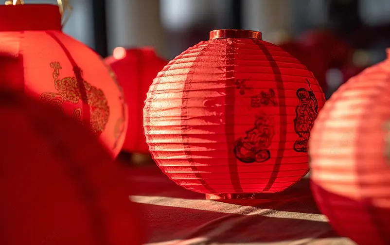 新春农历新年灯笼春节背景图