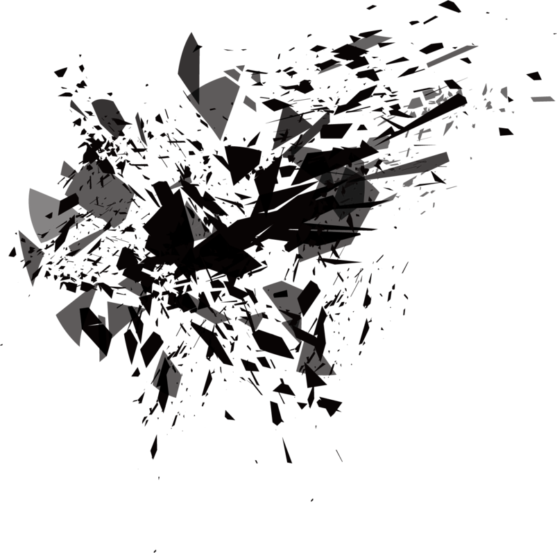 炫酷不规则几何图形漂浮元素