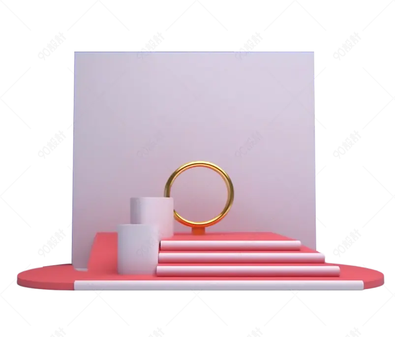 浪漫粉白色展台化妆品护肤品展台