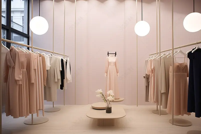 现代时尚的服装店