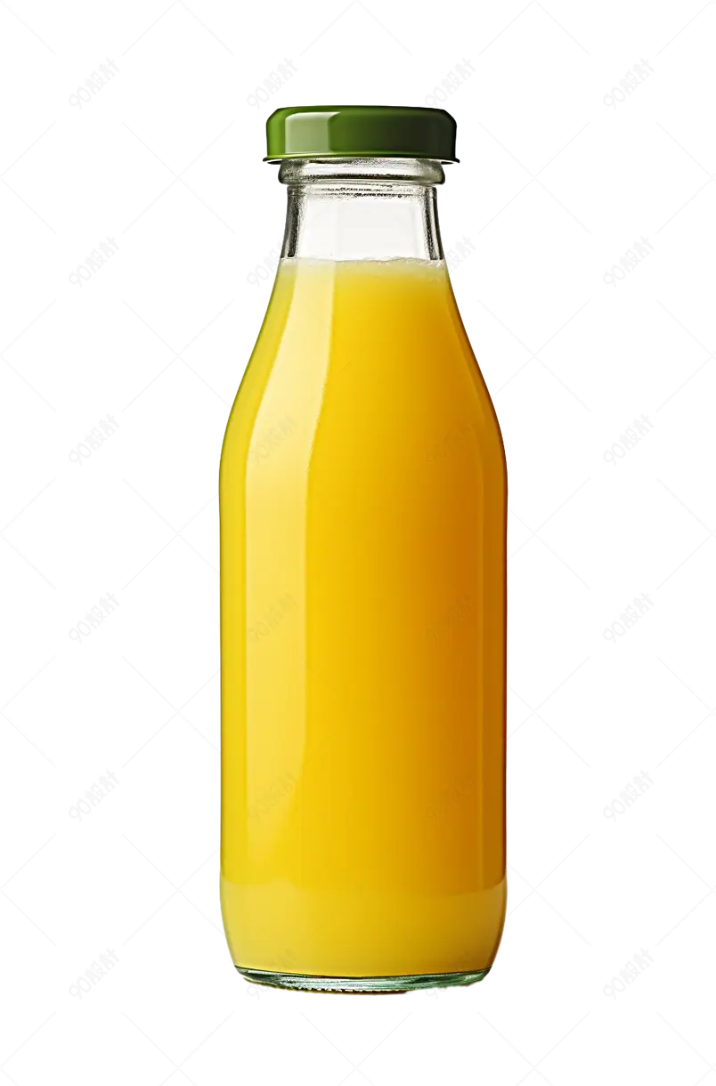 黄色芒果汁饮料产品实物元素