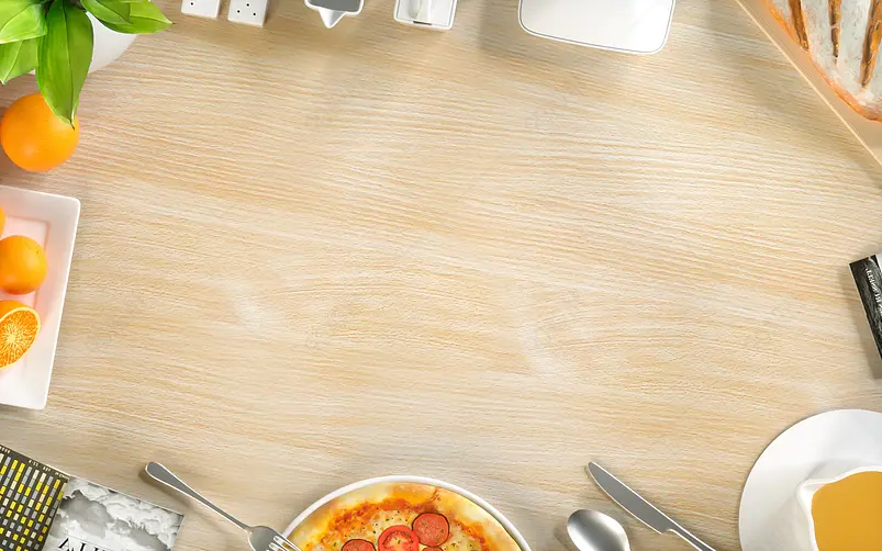 C4D简约木纹餐桌美食桌子背景