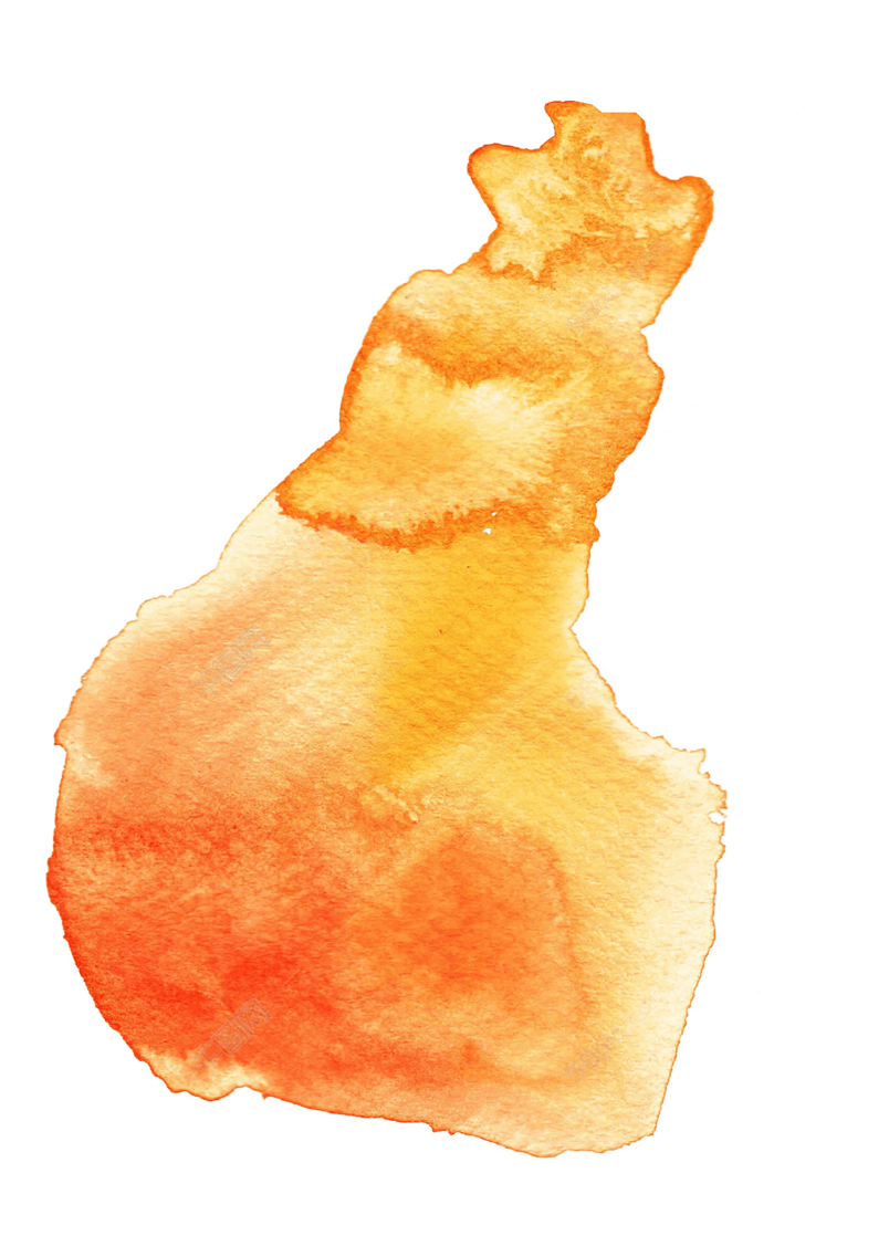 黄色水墨
