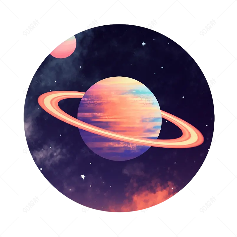 蓝底抽象地球图案卡通图标卡通地球科技元素科学能源环保插画手绘