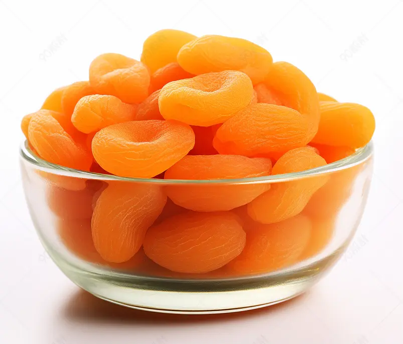 玻璃碗,白上孤立的干杏子白色饮食水果食物甜点盘子杂货店美食厨房健康