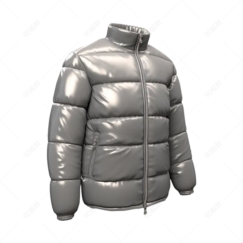 灰色冬季男士温暖的运动羽绒服