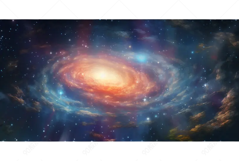 宇宙梦幻星辰闪光光效效果发光科技元素背景
