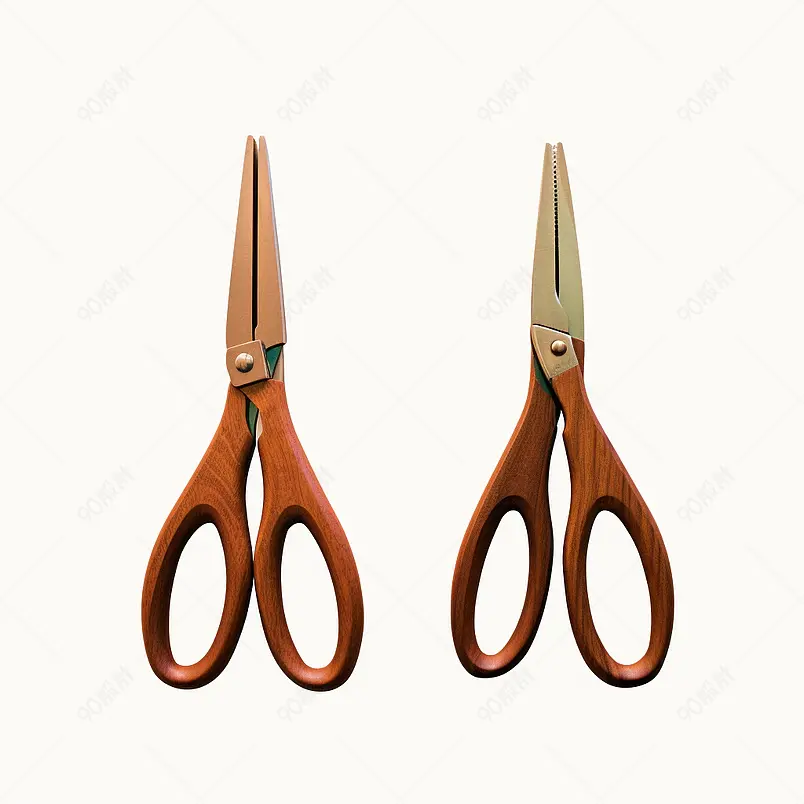 棕木厨房钳孤立在白色