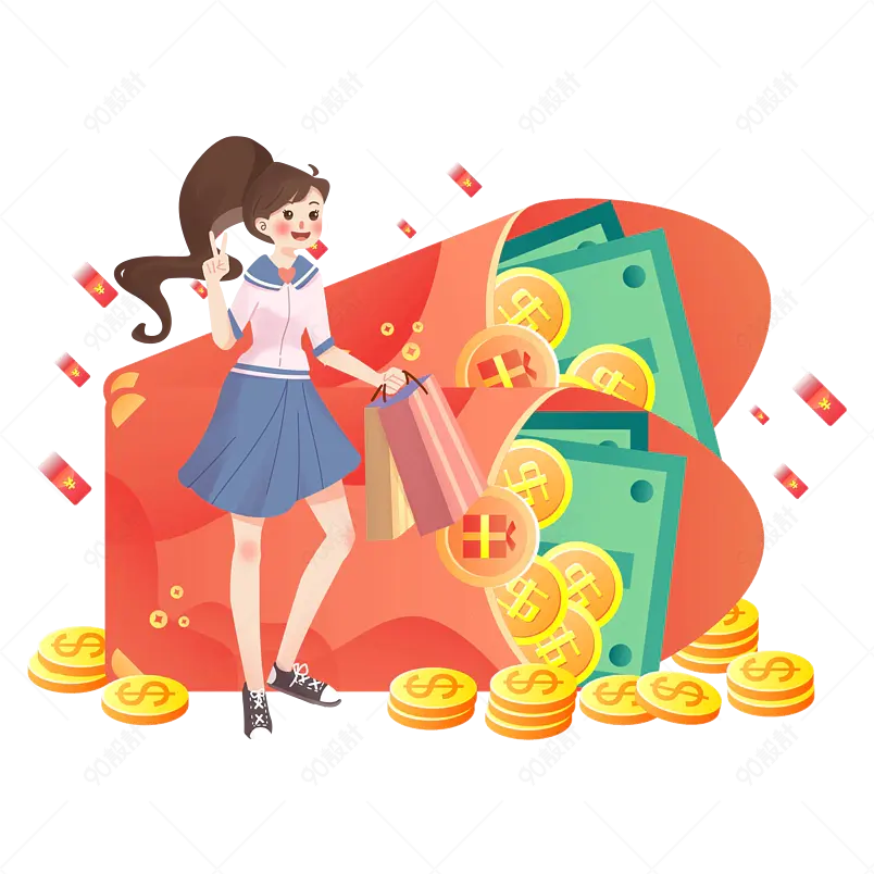 女王节女生节三八妇女节购物手绘素材