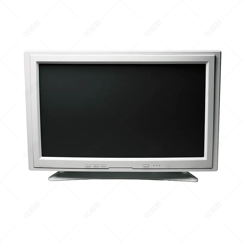 白色实拍电子产品电视机显示屏元素