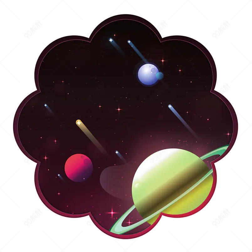 宇宙太空星球地球行星太阳球体矢量元素