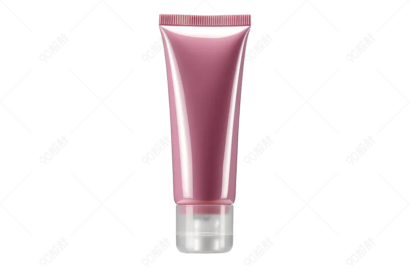 紫色女式化妆管透明帽容器包装