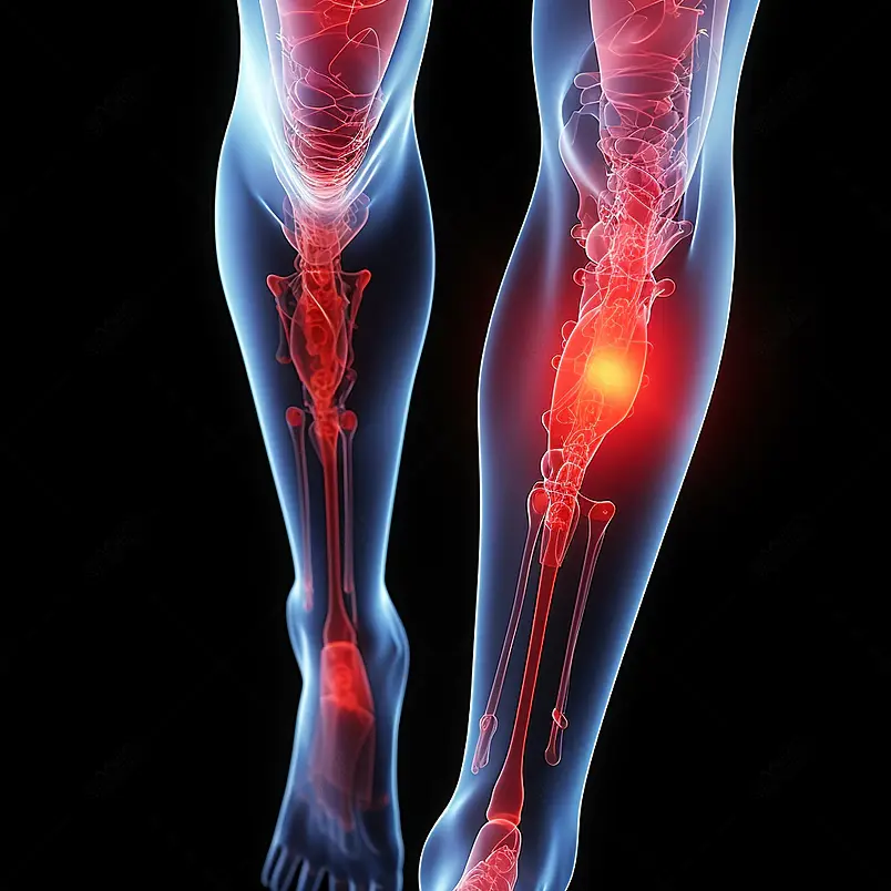 膝盖疼痛，概念艺术作品