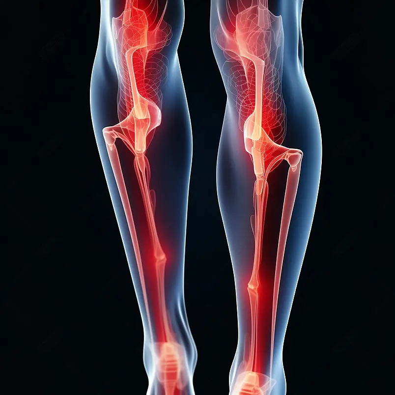 膝盖疼痛，概念艺术作品