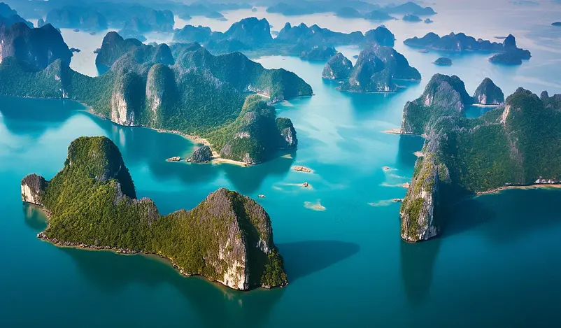 越南下龙湾鸟瞰图