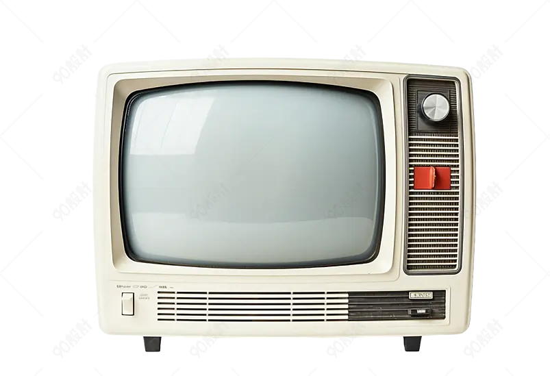 80年代复古老式电视机电器设备