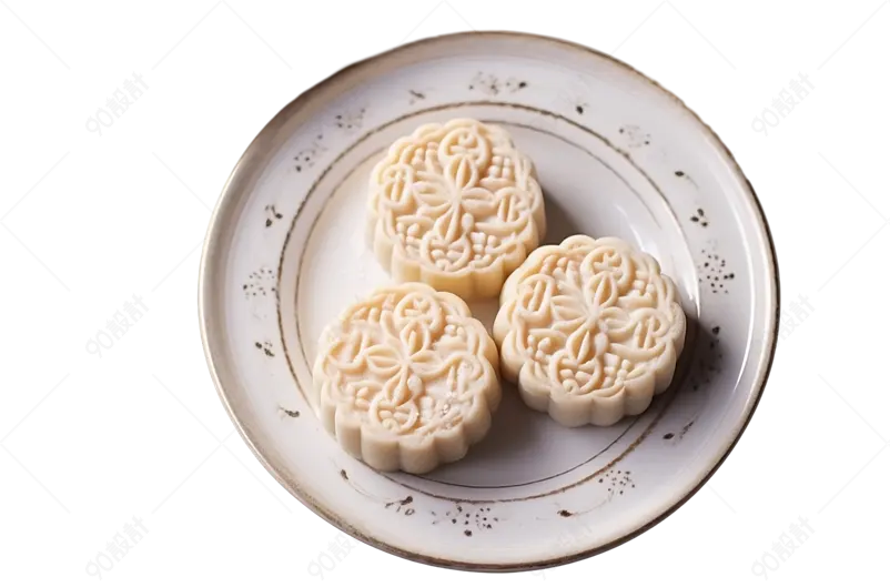 中国中秋节美味食品饮食月饼点心摄影图