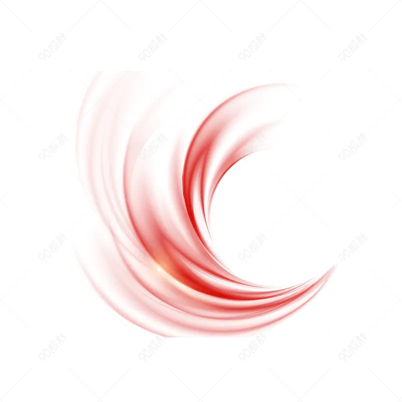 红色灵动线条光灯光尺量图飘逸的光