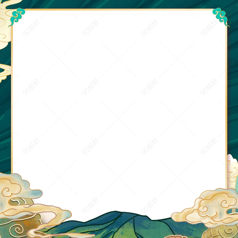 国潮中国风风格古风主图直通车边框元素