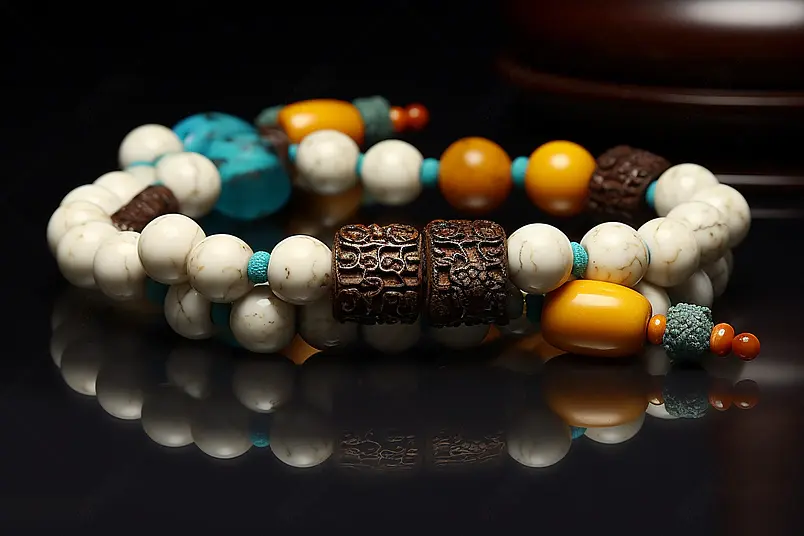 文玩佛珠珠串静物摄影时尚