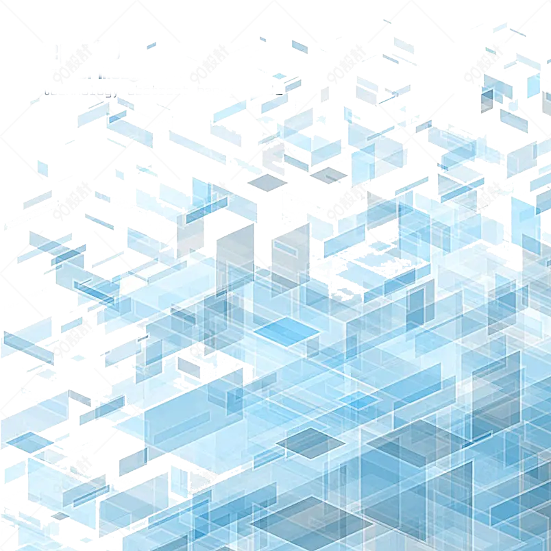 抽象纹理层次蓝色商务几何方块免扣元素