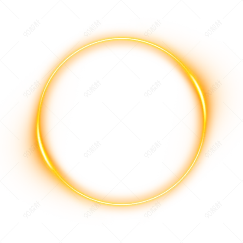 金色圆环光效轨迹光点光束自然光特效炫光