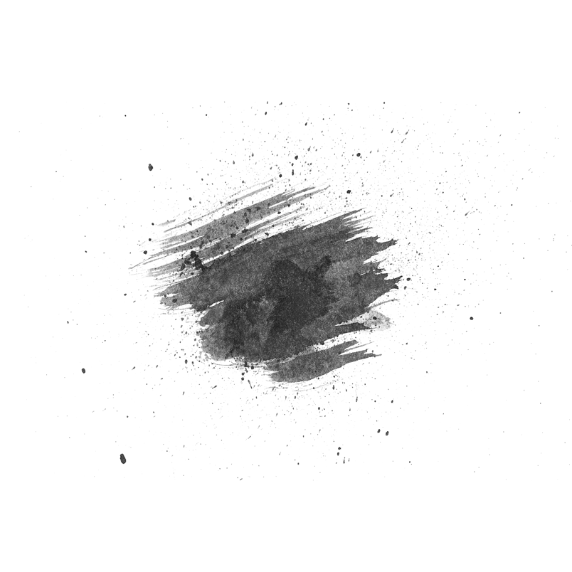 手绘黑色墨迹墨点笔刷