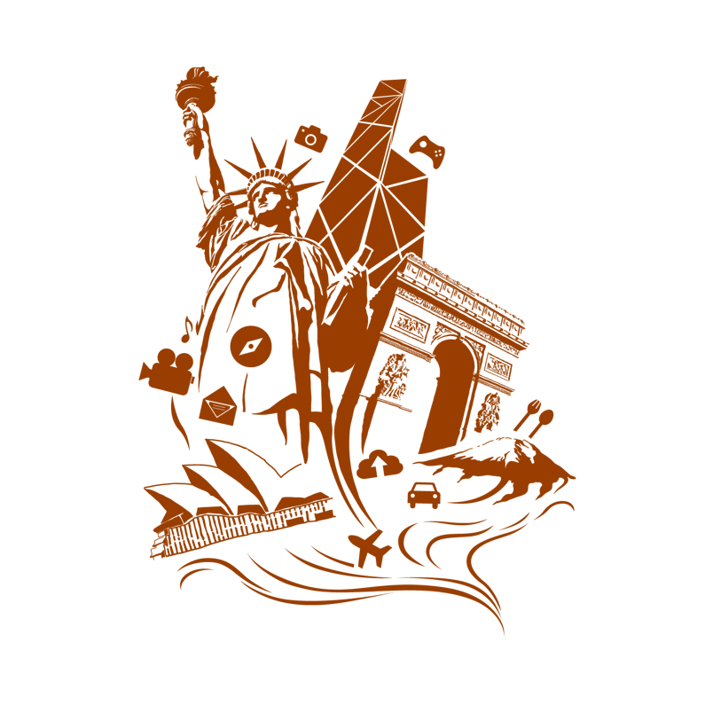 线描自由女神