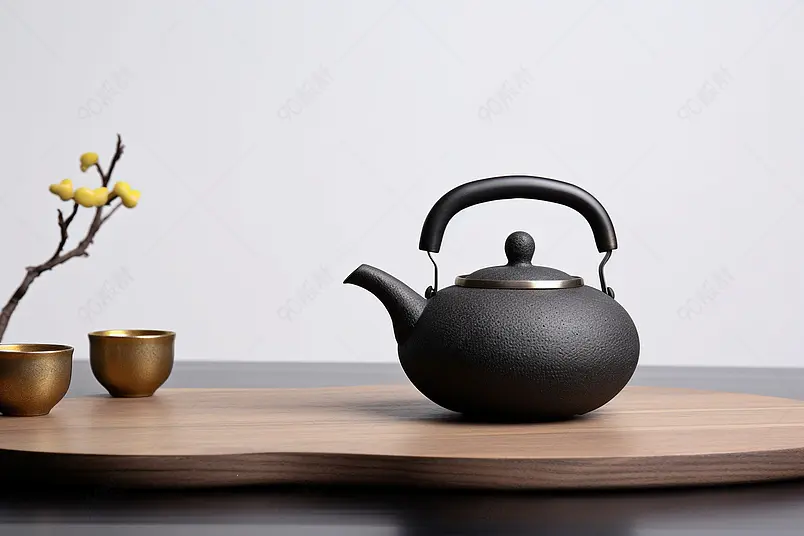 清晰的摄影图高清的图片海报设计背景广告设计素材元素桌上的一个中式茶壶