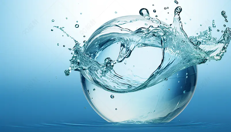 水波纹创意水波地球