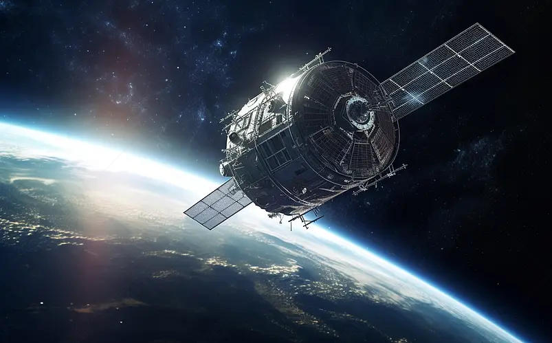 炫酷太空卫星宇宙效果背景图