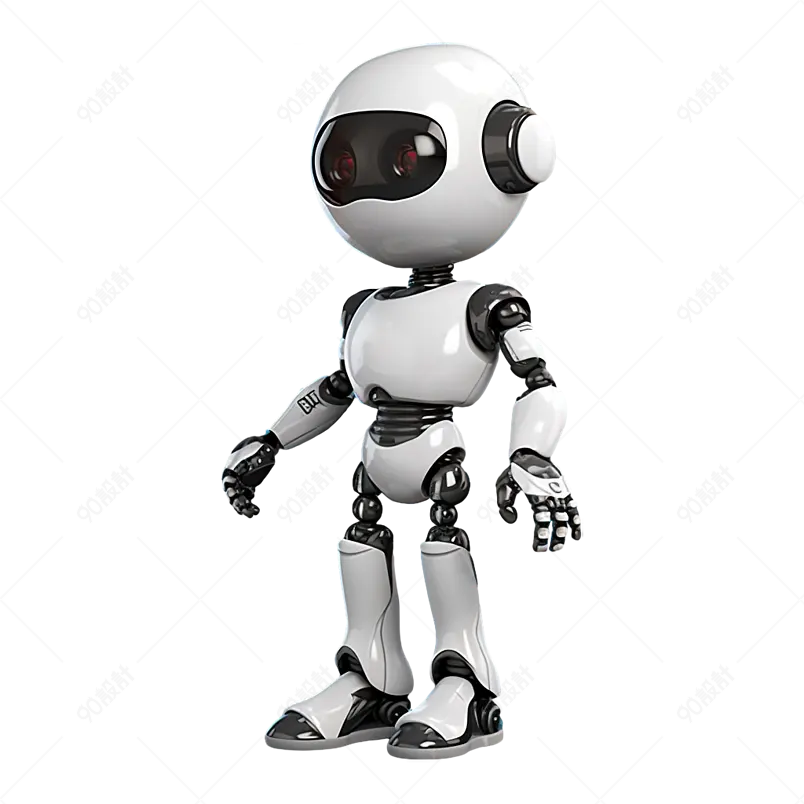 3D卡通酒店饭店智能机器人