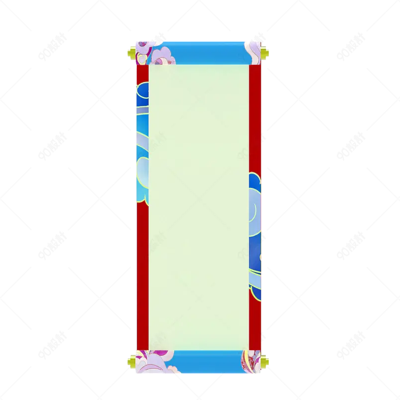 2021牛年新年边框国潮中式边框装饰