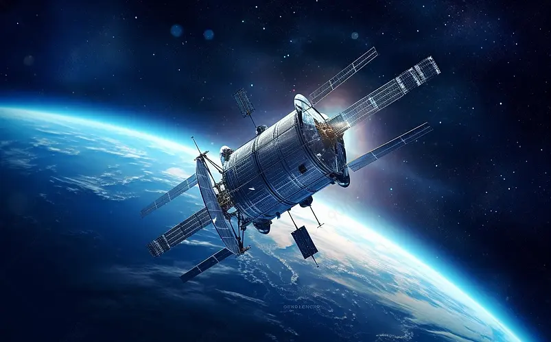 炫酷太空卫星宇宙效果背景图
