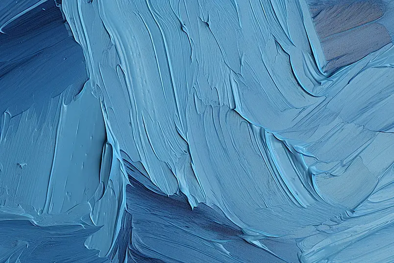 艺术背景蓝色笔触颜料油漆油画