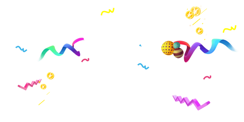 彩色丝带漂浮节日装饰素材