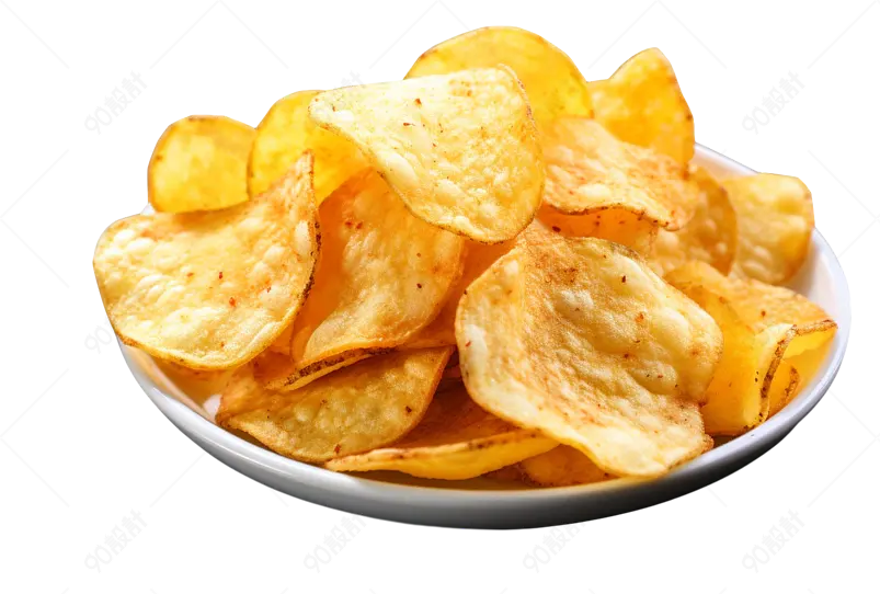 黄色实拍薯条薯片美食膨化食品元素