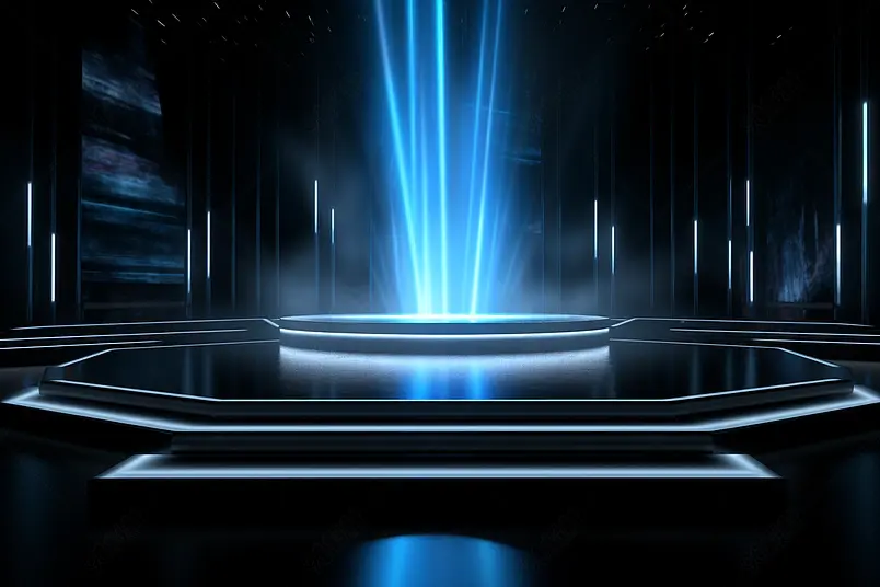 黑色背景舞台展示产品展示台背景