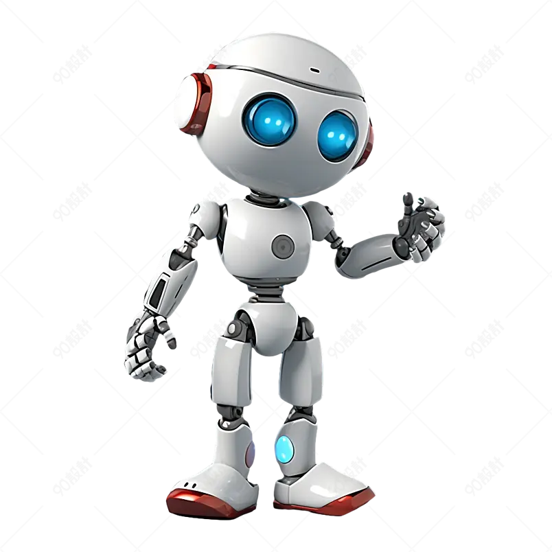 3D卡通的智能企业服务机器人
