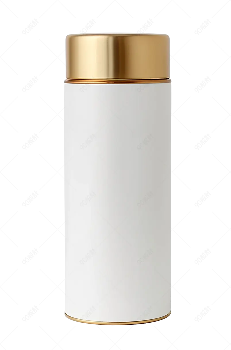 白色实拍保温杯水杯茶杯摄影元素