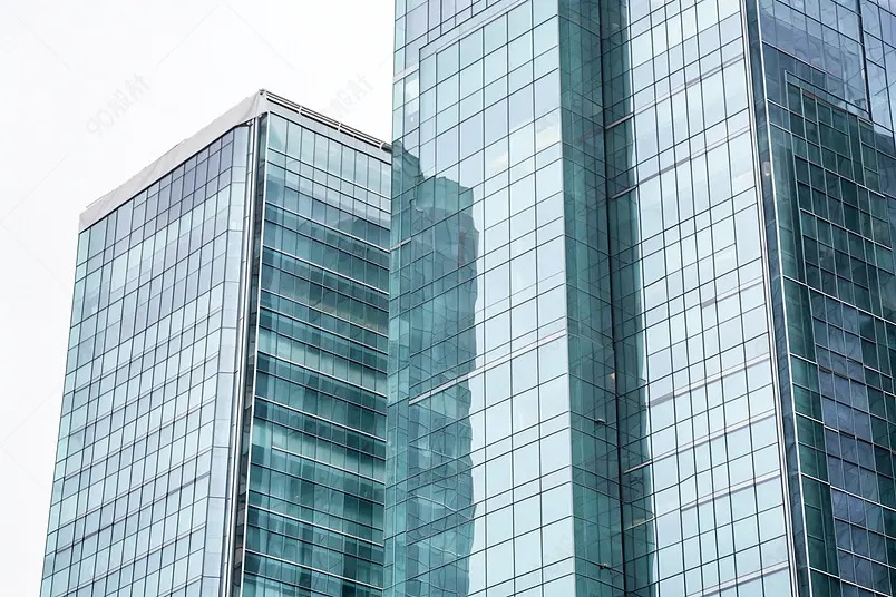 CBD商务建筑大楼特写广角实拍画册封面照片素材