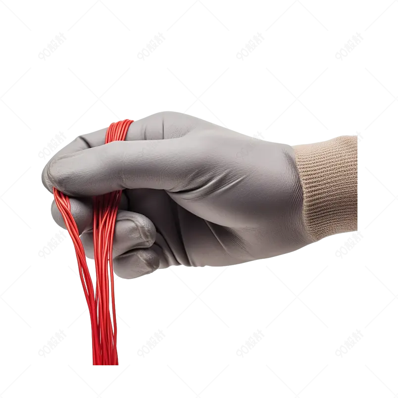 灰色实拍手上的电线摄影元素