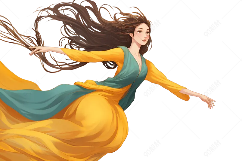 长发美女漂亮的仙女飞天仙女