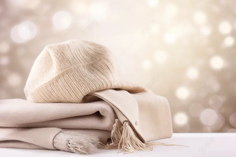 海报设计背景广告设计素材元素冬季保暖围巾帽子