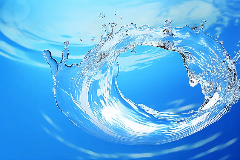 简单水润化妆品背景清爽水波纹背景