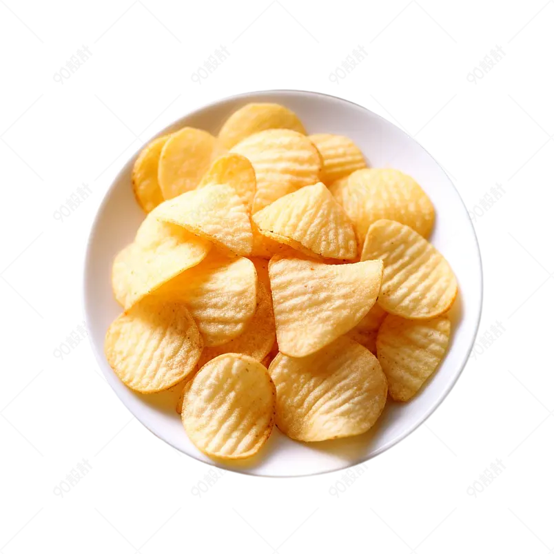 黄色实拍美味薯片食品美食元素