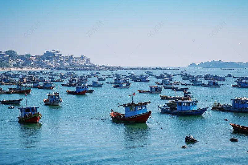 越南近海捕捞的壮观场景唯美壁纸系列