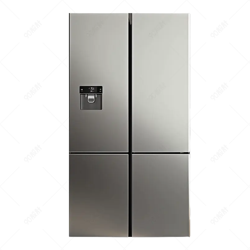 不锈钢质感家用电器冰箱免抠素材图