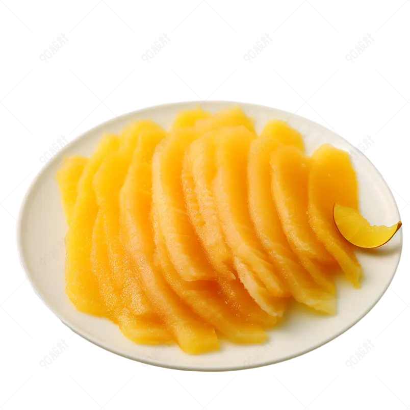 黄色实拍休闲零食芒果干水果干摄影元素
