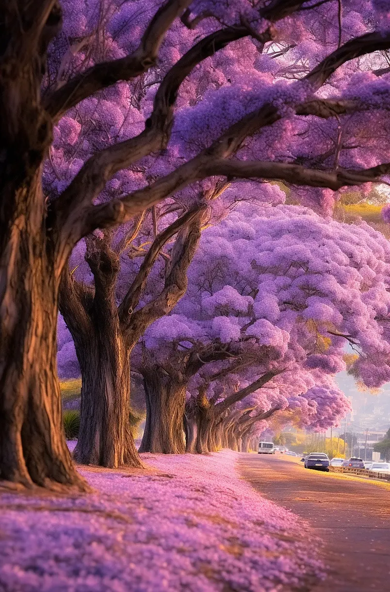 澳洲蓝花楹盛开
